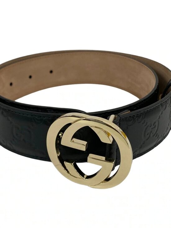 GUCCI - 214351 Black Leather Belt main image 6